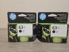 Lot of (2) Genuine HP 63XL Black Ink Cartridge F6U64AN High Yield - EXP 08/2023 picture