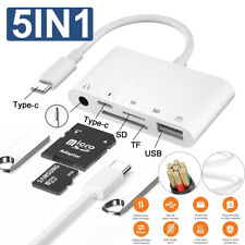 Type-C USB C to 3.5mm Jack Headphone PD Charger SD TF Card Reader 5 in 1 Adapter picture