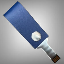 Hermes In the Pocket Lacie Key USB Drive 16GB Bleu Saphir Blue Leather New picture