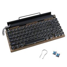 Retro Typewriter Style Mechanical Gaming Keyboard Blue Switch, 83 Keys Adjusta picture