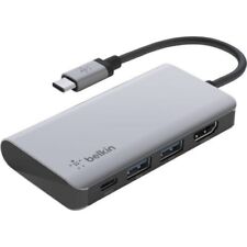 Belkin USB-C 4 in 1 Multiport Adapter - Gray, (AVC006btSGY) . USED picture