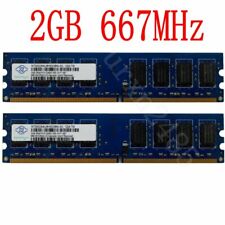 4GB 2x 2GB / 1GB PC2-5300 DDR2-667 Dual Channel inte Desktop PC Memory NANYA LOT picture