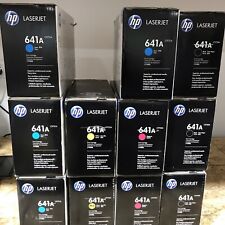 LOT OF 11 Genuine HP 641A 3x C9720A 4x C9721A 2x C9722A C9723A  Toner Cartridge picture