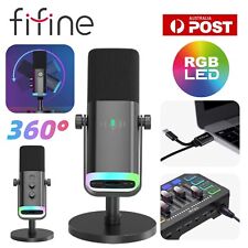 FIFINE Condenser Microphone AM8 Studio Broadcast Podcast Gaming Filter Mic USB  picture