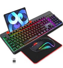 Full Size Wireless Gaming Keyboard and Mouse Combo, True RGB Rechargeable picture