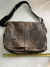 Vintage Pelle Studio Genuine Leather Distressed Messenger Bag Crossbody Pockets picture