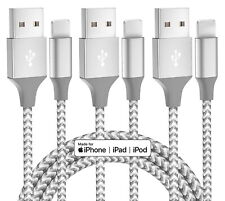3Pack 10Ft 6Ft Fast Charger Cable For iPhone 14/13/12/11/8/7/6/5 Heavy Duty Cord picture