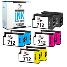 8 Pack Ink Cartridges for HP 712 fits DesignJet Studio T210 T230 T250 T630 T650 picture