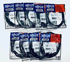 Tripp Lite Molded Patch Cable Black RJ45 Male 350 MHz 10ft N002-010-BK Set of 9 picture