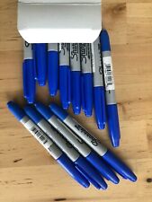 Sharpie Twin-Tip Permanent Marker, Fine Ultra Fine Point Blue Pack of 12 #32203 picture