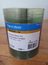 Falcon Media Premium Quality Blank CDs - CD-R White Thermal Printable 52x 700MB  picture