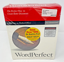 Novell Word Perfect Word Processor V 6.1 For Windows 3.5 HD Diskettes NOS picture