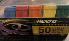 Memorex 3.5 inch Computer Diskettes 50 PK Green Yellow Orange Red Blue New picture
