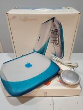APPLE iBOOK G3 BLUEBERRY CLAMSHELL - ORIGINAL CDs - POWER SUPPLY - BOX - WORKING picture