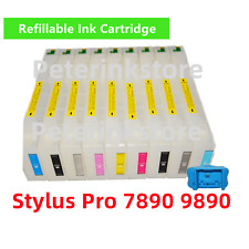 9 Empty Refillable Ink Cartridge kit T636 636 for Stylus Pro 9890 7890 Printer picture