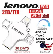 LENOVO 1TB/2TB 4 in 1 FLASH DRIVE MEMORY STICK Type C USB 3.0 IPHONE ANDROID picture