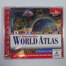 The Learning Company Compton's Interactive World Atlas CD ROM NEW Sealed picture