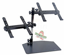 Double DJ Laptop Stand - 2 Tier PA Equipment PC Table Monitor CD Player Speakers picture