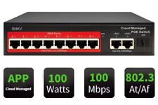 8-Port Managed PoE Switch Easy Smart Managed Plug and Play Support Vlan PoE S... picture