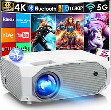 Video Movie Projector 5G Wifi Bluetooth 1080P Outdoor 4K Home Theater  picture