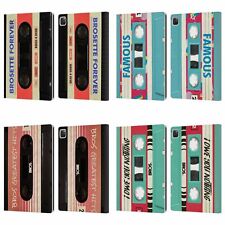 BROS VINTAGE CASSETTE TAPES LEATHER BOOK WALLET CASE COVER FOR APPLE iPAD picture