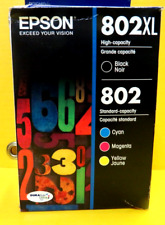 $125 Fresh Genuine Epson 802XL Black + 802 Color  T802XL-BCS 4-Pack Exp 9/2026 picture