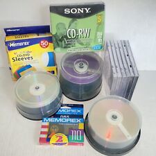 Mixed Blank Media Lot 100+ pieces Maxell Memorex Sony DVD-R CD-R CD-RW picture