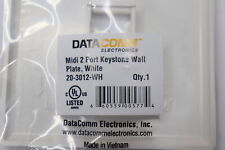 (10-Pk) Data-Comm Electronics Keystone Midi Plate 2 Port White 20-3012-WH picture