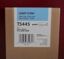 01/2011 New In Box Epson Genuine 220ml Ink T5445 Light Cyan Stylus Pro 4000/9600 picture