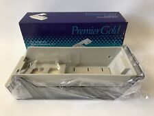 New Premier Gold 3 1/2” Diskette File Vintage 50 Disc Capacity Lock Plastic Case picture