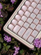 Creamy Pink Hue of Pearls Butterfly Soa Profile 135 Keys Customized Keycaps picture