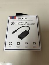 iHome 3-Inch USB Type-C To Ethernet Adapter {Model IMAC-CT214B-B3} picture