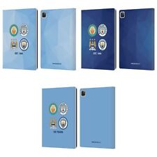 MAN CITY FC HISTORIC CREST EVOLUTION LEATHER BOOK WALLET CASE FOR APPLE iPAD picture