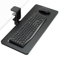 VIVO Black 25 x 10 inch Clamp-on Rotating Computer Keyboard and Mouse Tray picture