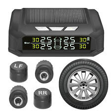 Wireless Solar TPMS LCD Car Tire Pressure Monitoring System 4 External Sensors picture