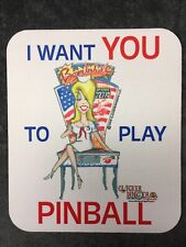 Bomber Girl Pinball Theme Gaming Arcade Mouse Pad picture