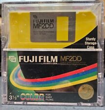 10 Sealed New FujiFilm 3-1/2 Inch Floppy Color Disks MF2DD Clear Case picture