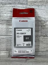 Genuine Canon PFI-106GY Gray Ink Tank Expired 07/2021 Sealed New In Package picture