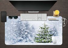 3D Snow Xmas Tree 01 Christmas Non-slip Office Desk Mat Keyboard Pad Game Zoe picture