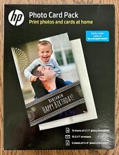 New HP Photo Card Pack 5x7 Paper w/ Envelopes (10) 4x6 Paper (5) SF791A Glossy picture