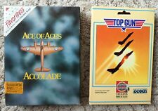 Ace of Aces & Top Gun: Lot of 2 Classic Flight Sim Games for Commodore 64 128 picture