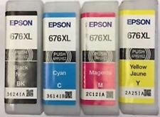 2 Sets (8 pcs) Genuine Empty Epson 676XL Inkjet Cartridges 2 Each Color K C M Y  picture
