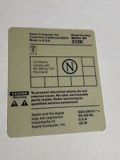 Vtg 1980’s NOS Label For Apple Computer 512k MOOO1 WP picture