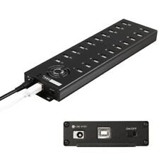 Multi 20 Ports Usb 2.0 Charger Hub With External 12v10a Desktop Power Adapter picture