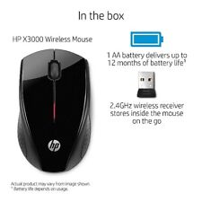 HP X3000 Wireless Mouse Black (H2C22AA#ABL) Genuine USA Seller picture