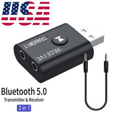 2in1 Bluetooth 5.0 USB Audio Transmitter Receiver Adapter Wireless for Car TV PC picture