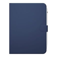 buffalo iPad 10.9 inch 10th generation (2022) Free Angle Matte Leather Case Blue picture