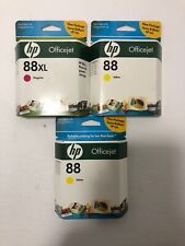 Genuine HP Office Jet 88XL Magenta & 2 Pack Of 88 Yellow Sealed In Box picture