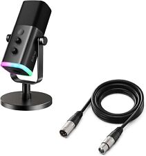 FIFINE RGB USB/XLR Dynamic Microphone for Streaming Podcast PC Gaming PS4/5 picture