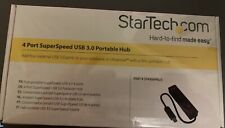StarTech.com ST4300PBU3 4 Port USB 3.0 Hub - Built-in Cable - SuperSpeed -  NEW picture